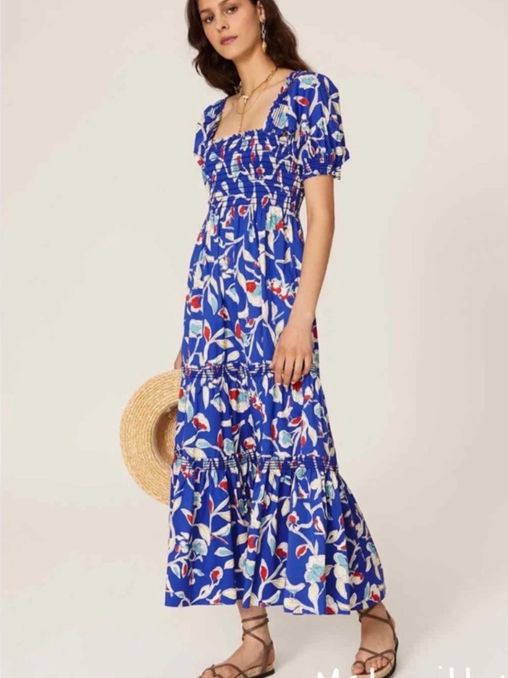 Tory Burch Smocked Painted Roses Dress- Collector’s Item (s) - Picture 8 of 11